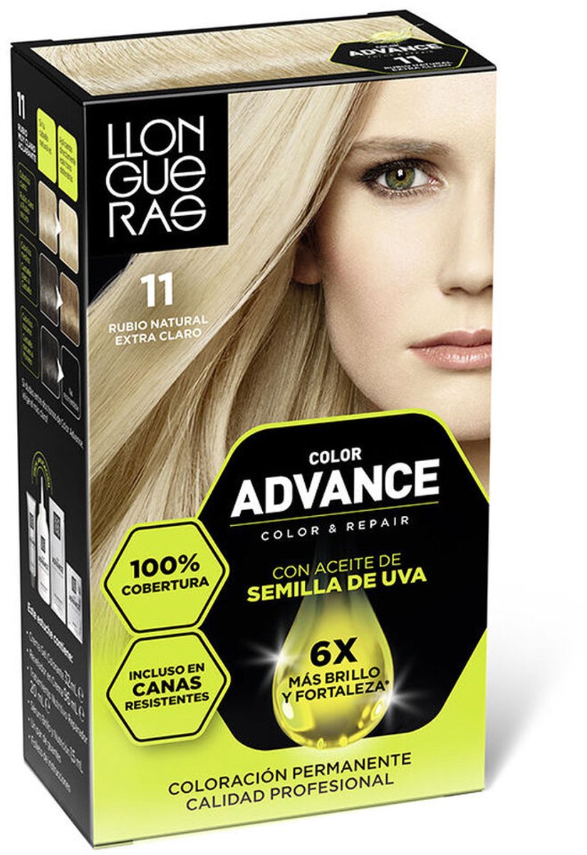 Permanente kleur Llongueras COLOR ADVANCE Nº 11-Rubio Natural Extra Claro