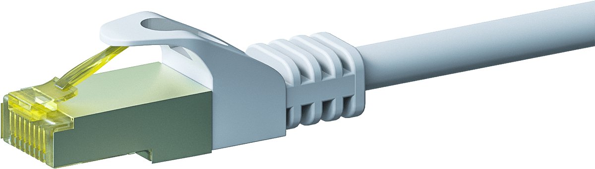 Danicom Cat7 S/FTP (PIMF) patchkabel - 0,25 meter wit - netwerkkabel - internetkabel - UTP kabel - RJ45 - 10000 mbit/s