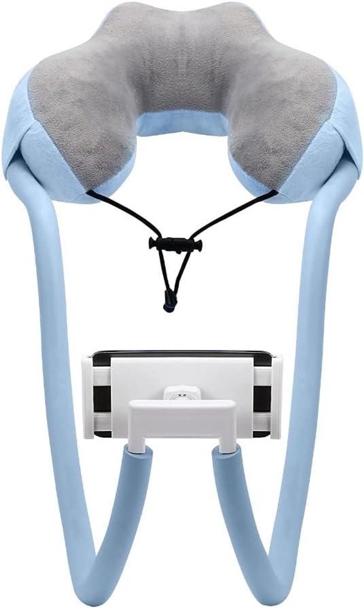 CSGoods - Flexibele telefoonhouder met klem, 360 graden draaibaar, geschikt voor iPhone 14/14 Pro Max/13 - Blauw
