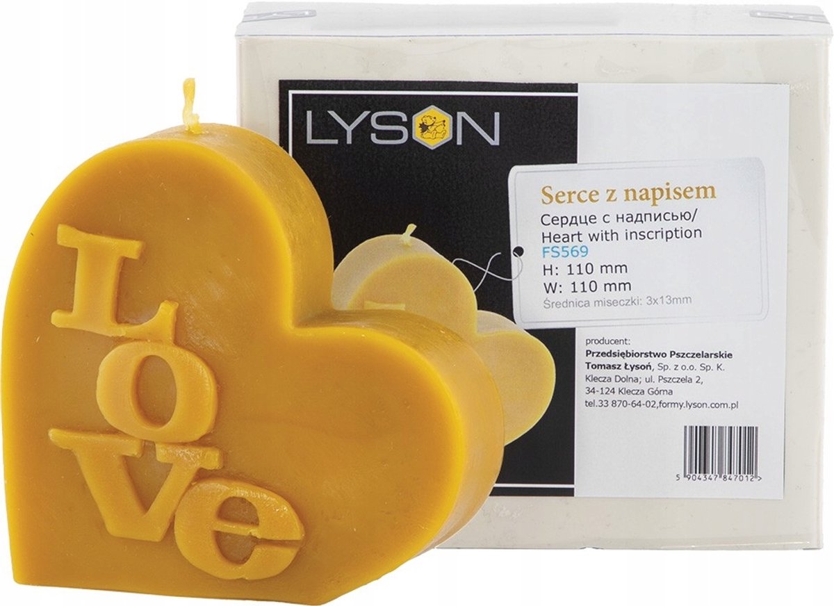Merkloze Siliconen Formulier Hart met Tekst 'LOVE' voor Kaarsen & Figuren