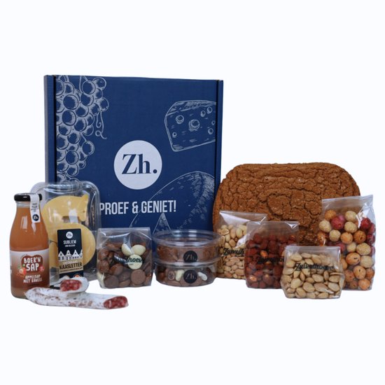 Zuivelhoeve Sinterklaas Deluxe Borrelpakket cadeau - Borrelbox voor thuis - Sinterklaas Snackpakket - Sinterklaas cadeau mannen en vrouwen - Cadeaupakketten eten & drinken - Alles voor de Borrelplank - Altijd vers - Proef & Geniet