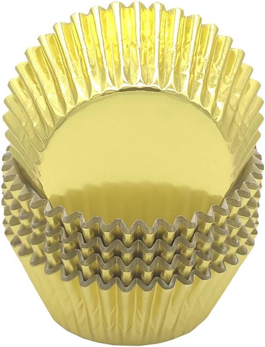 Gouden Folie Cupcake Liner en Muffin Bakvormen voor Feesten - 100 stuks