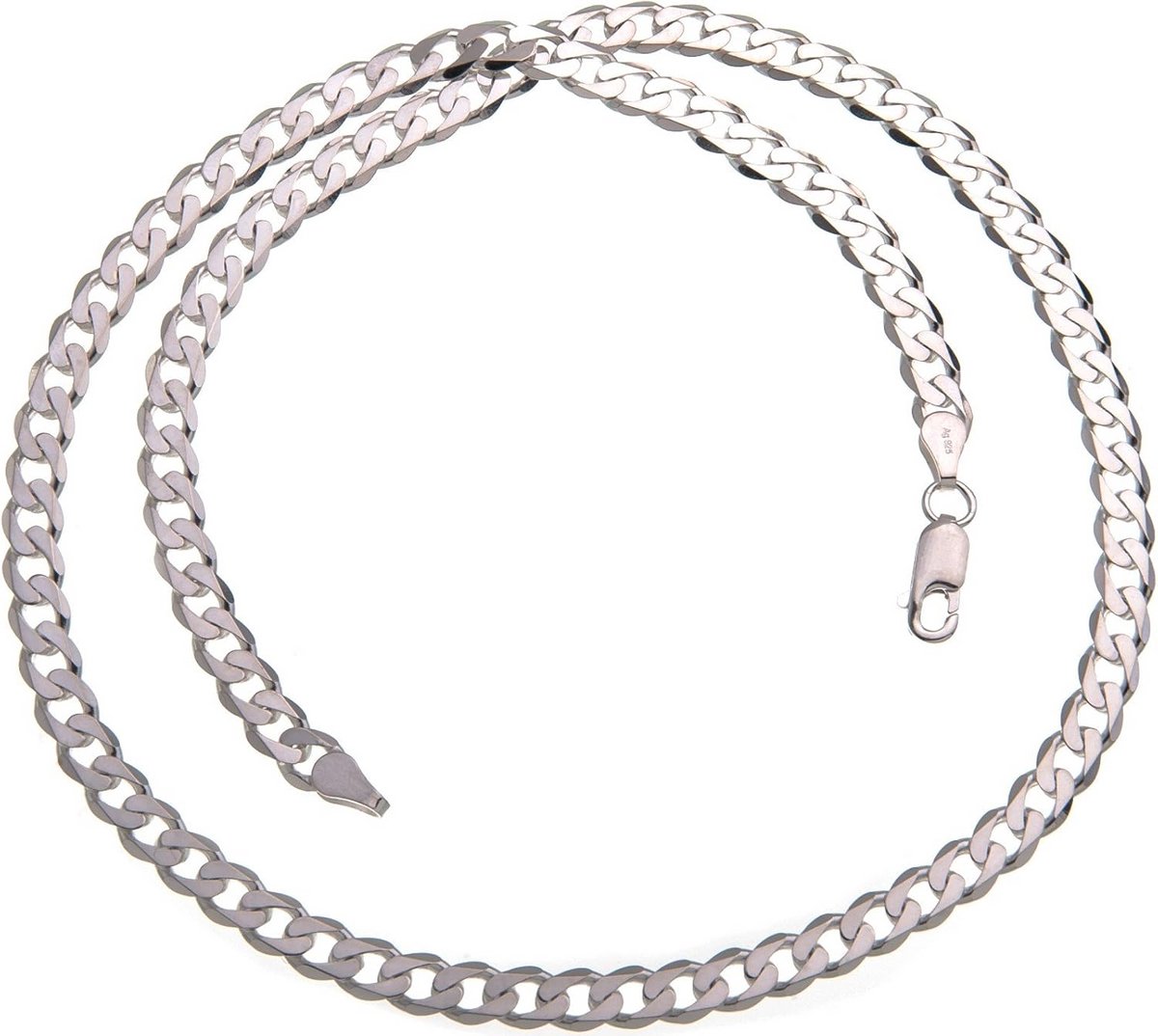 Heren Zilveren Collier Schakelketting 925 Sterling Massief 5mm Dikte Hoge Glans