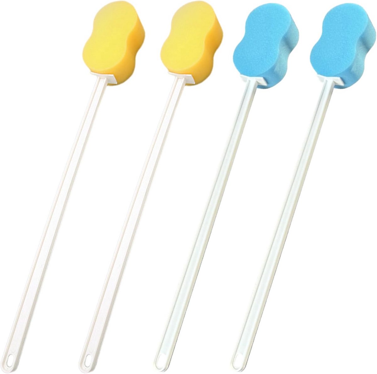 Douche Spons met Lange Steel - 4 stuks 55 cm voor Rug en Lichaam