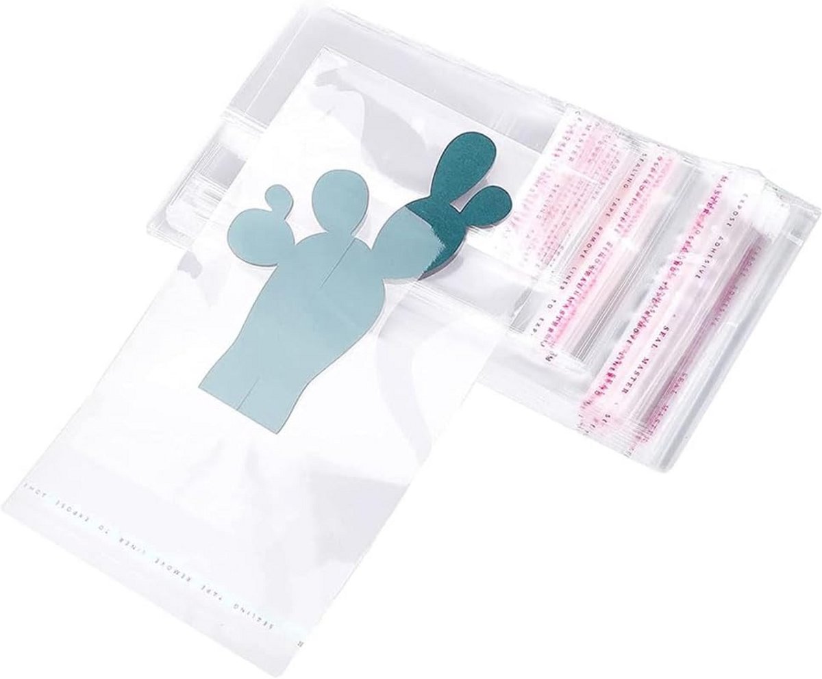 100 cellofaanzakken, transparant, polybags met ontluchtingsgaten, zelfklevende sluiting voor kleding, krant, koekjes, gebakszakjes (30 x 40 cm 4 cm