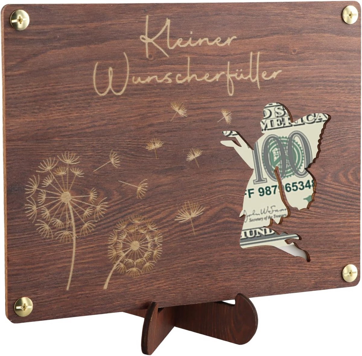 Decoratief Houten Cadeauhouder voor Geldpresentatie, 20x15 cm