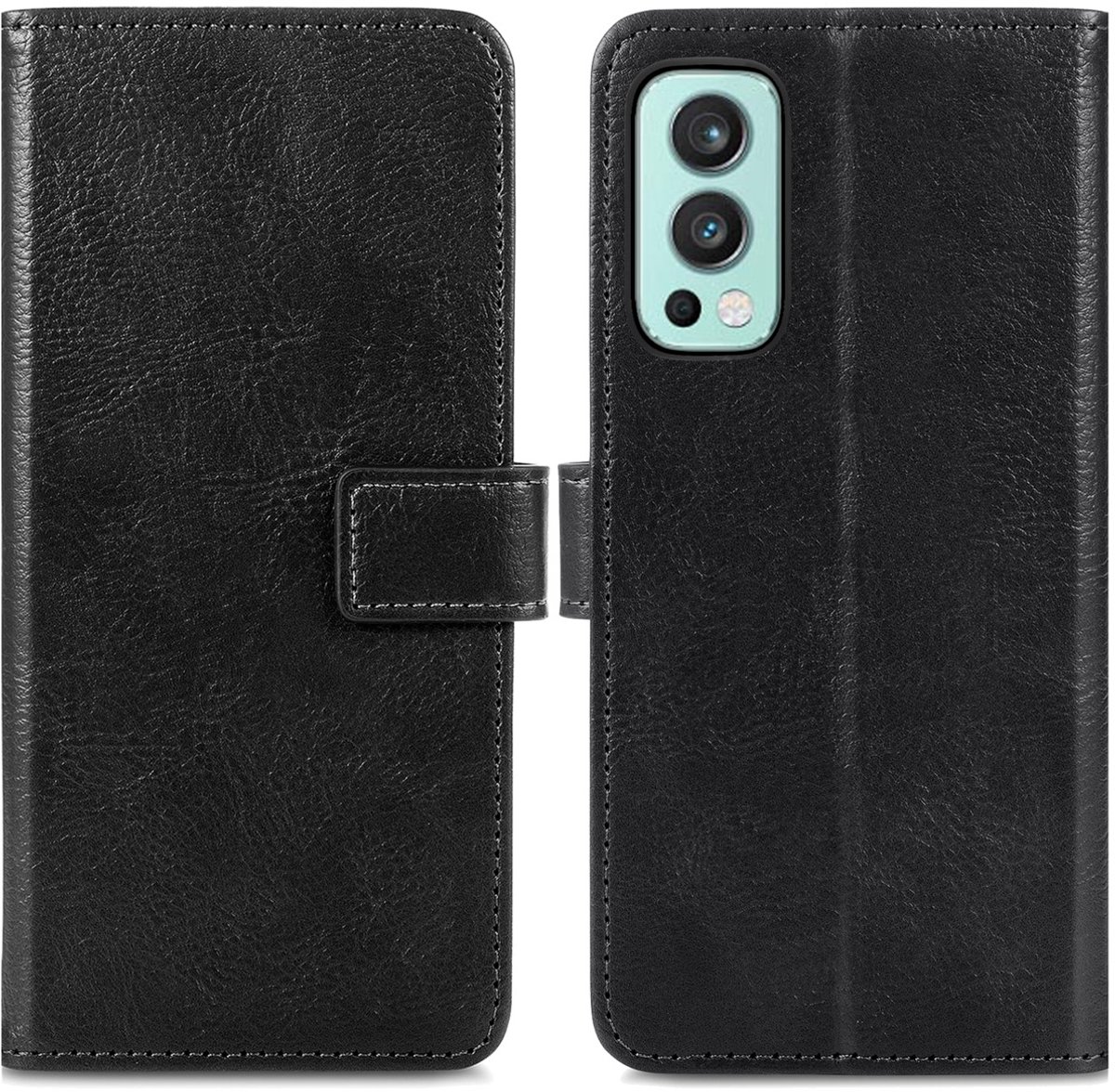 imoshion Hoesje - Geschikt voor OnePlus Nord 2 - Luxe Bookcase - Zwart