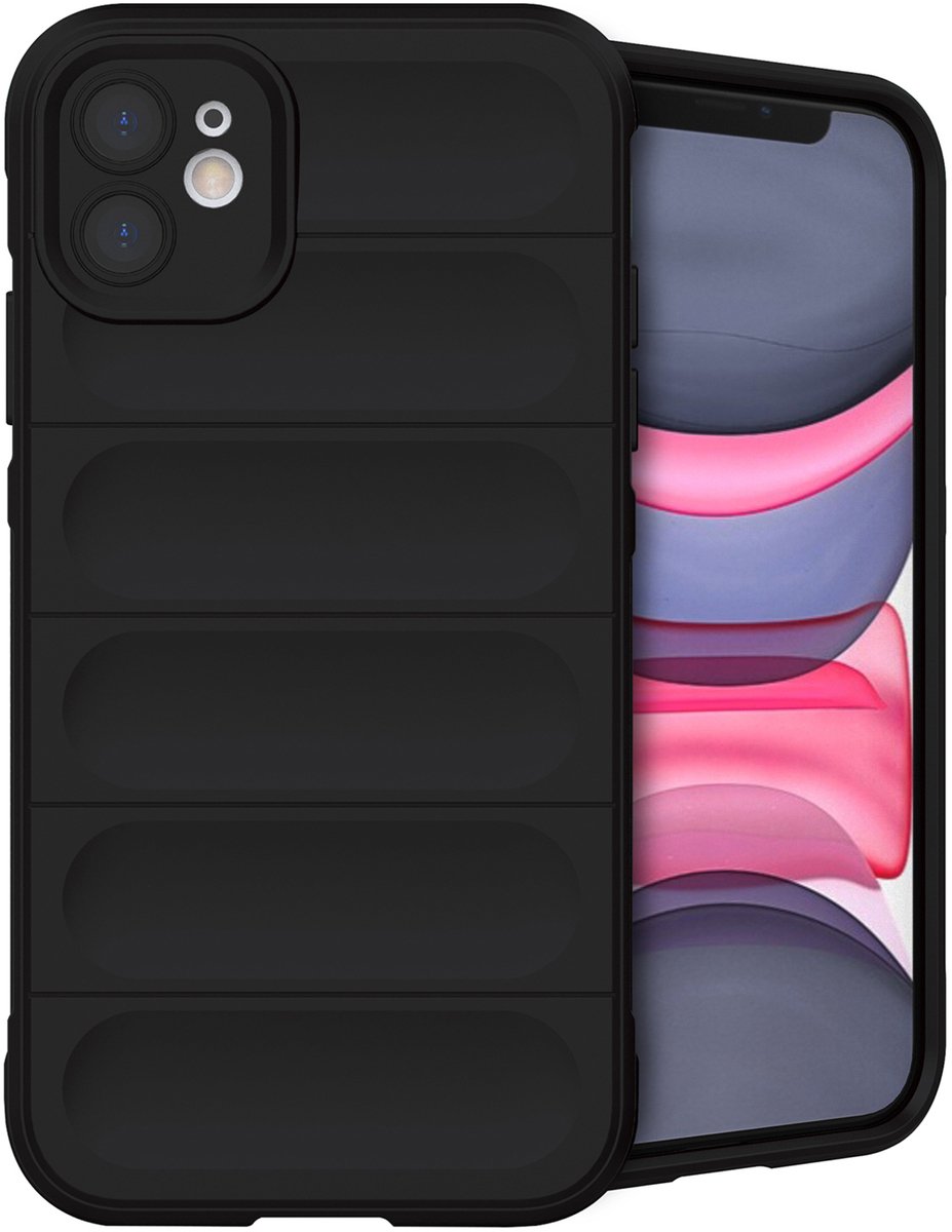 imoshion Hoesje - Geschikt voor Apple iPhone 11 - EasyGrip Backcover - Zwart