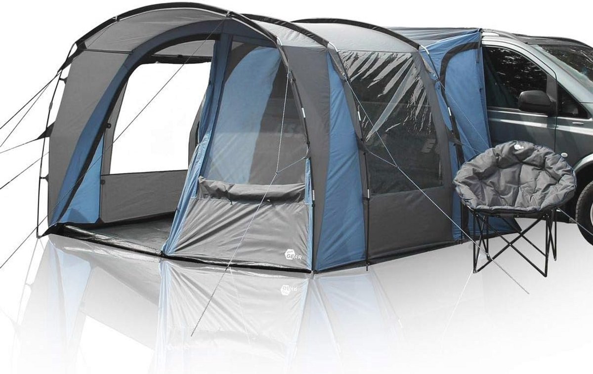 Vrijstaande busluifel 300 met Vloermat - Waterdichte tunneltent voor bus en Van - Ideaal voor camping