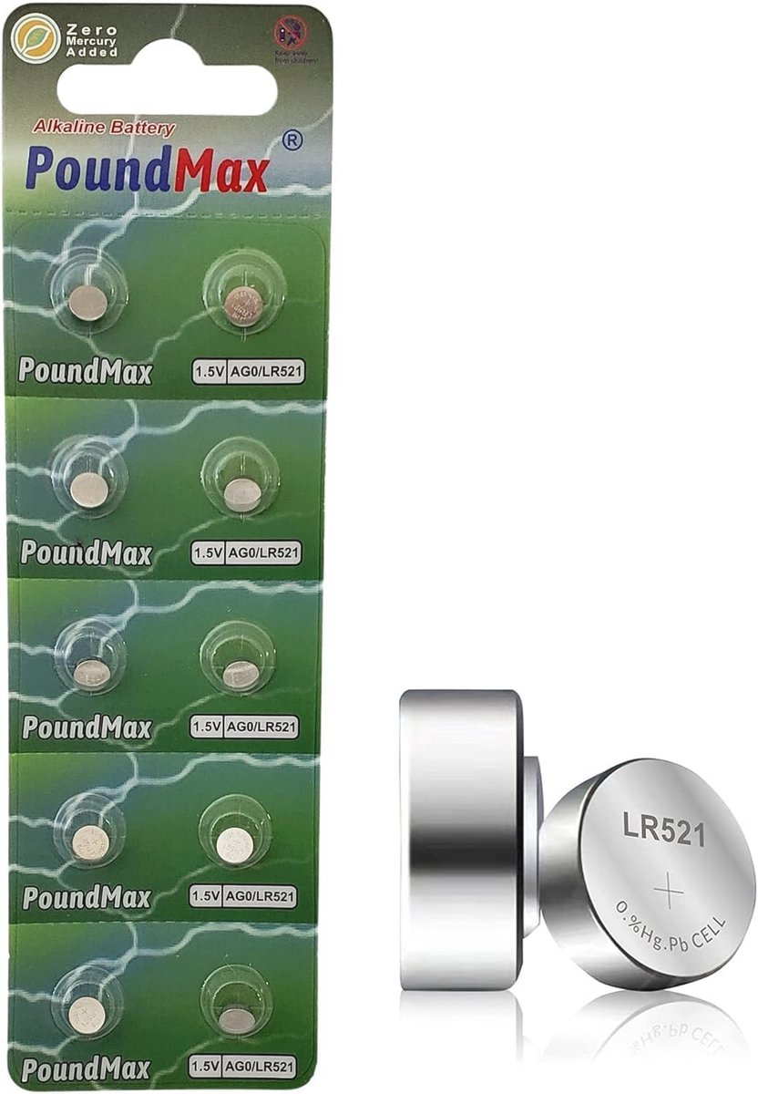 10 X 1.5V Alkaline Knopcelbatterijen