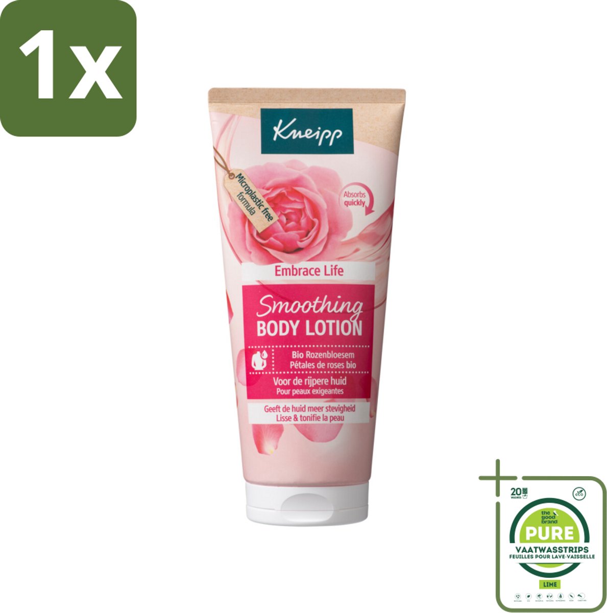 1 x Kneipp - Body lotion - Embrace Life - Anti‑Aging verzorging - 200 ml - Rijpe Huid - Anti-aging - Bodylotion - Hydraterende Crème - Verzorging