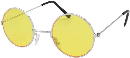 Unisex Ronde Hippie Bril jaren '60 Stijl Accessoire voor Feest en Carnaval van Wicked  — afbeelding 3