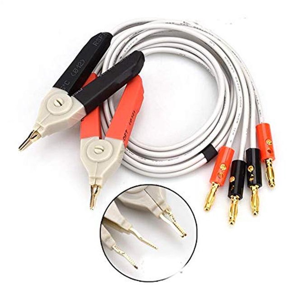 LCR Meter Test Leads - Kelvin Probe Draden met 4 Banaan Stekkers