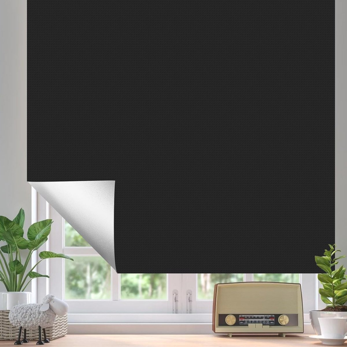 Verduisterend rolgordijn 299,7 x 144,8 cm - 100% lichtdicht voor slapen en privacy