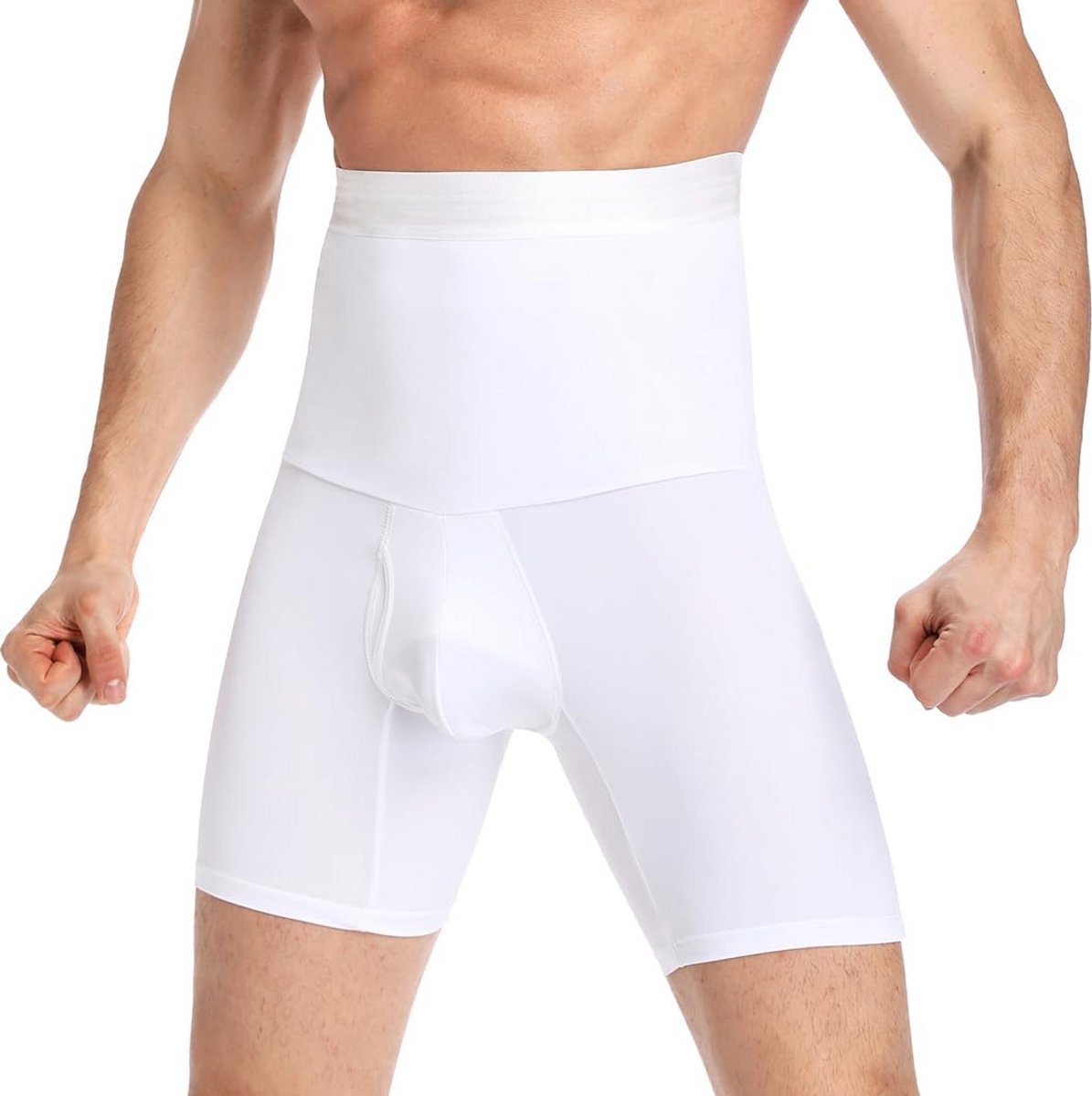 Heren Bodyshaper Boxer Fysiek Slank Shorts Hoge Taille Compressie Buikcontrole