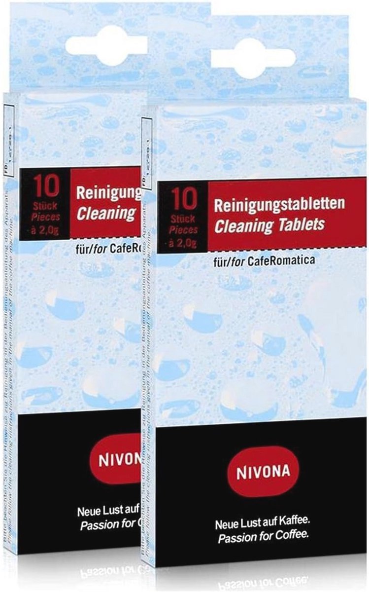 Reinigingstabletten voor koffiemachines - 2 x 10 stuks à 2 g