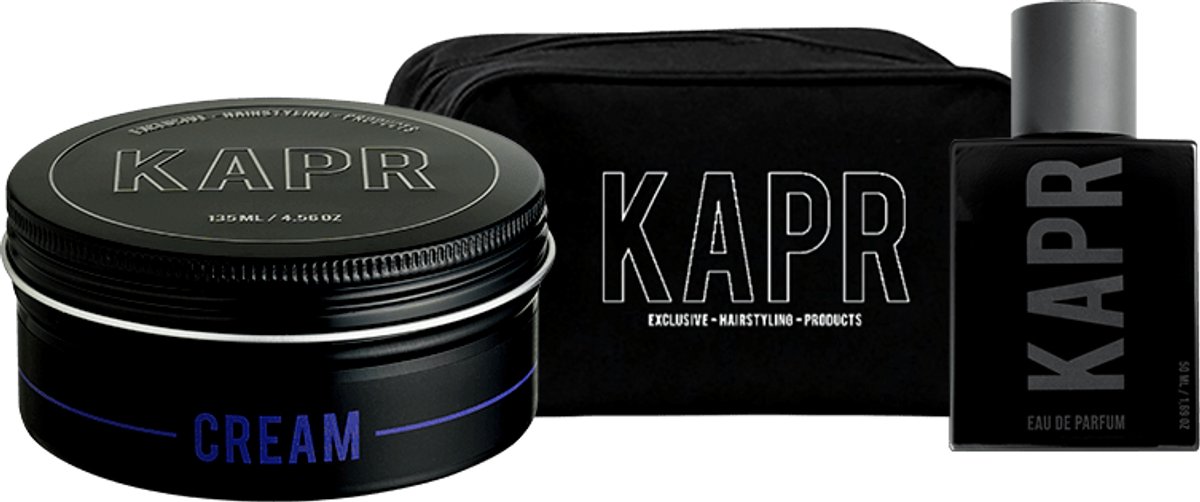 The Exclusive Hairstyle Deal KAPR Cream 135 ml en parfum 50 ml incl gratis toilettas