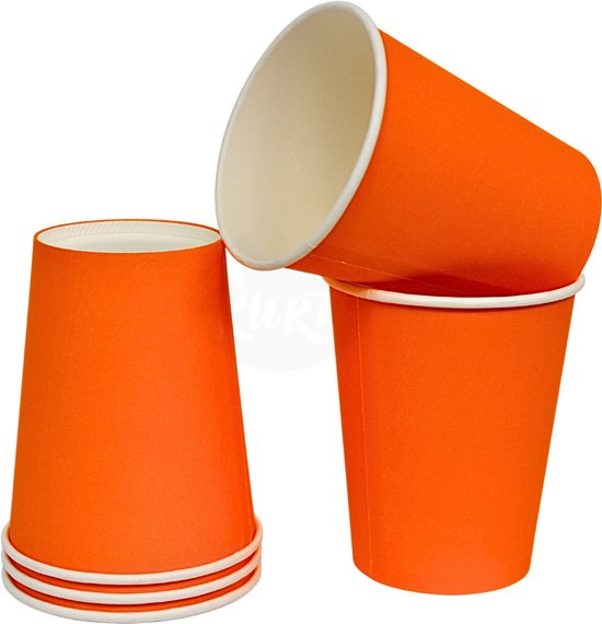 KURTT Koffiebekers Karton Rood To Go 200 Ml 1000 Stuks