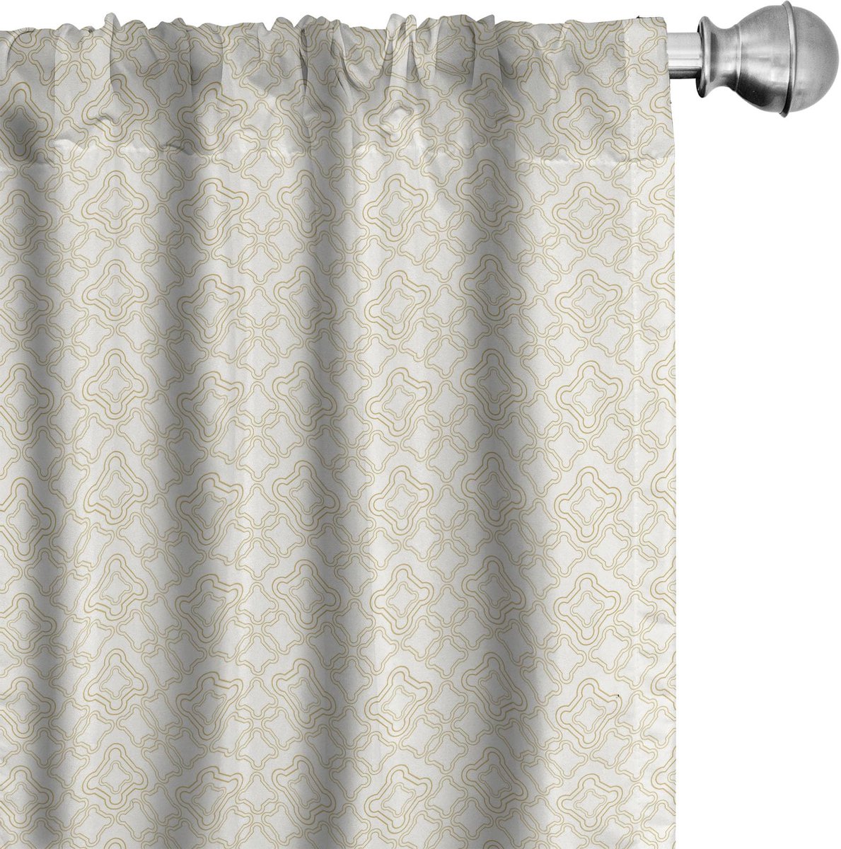 ABAKUHAUS Ivoor Rokoko Gordijnen – 2x75x245 cm – Microvezel – Halfdonker Sahnetan