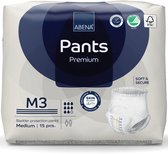 ABENA Pants Premium M3 - 15x Absorberend Broekje, te Dragen als Gewoon Ondergoed - Voor het Verlies van de Hele Blaasinhoud en (Dunne) Ontlasting - Heupomvang 80-110 cm - Absorptie 2400 ml