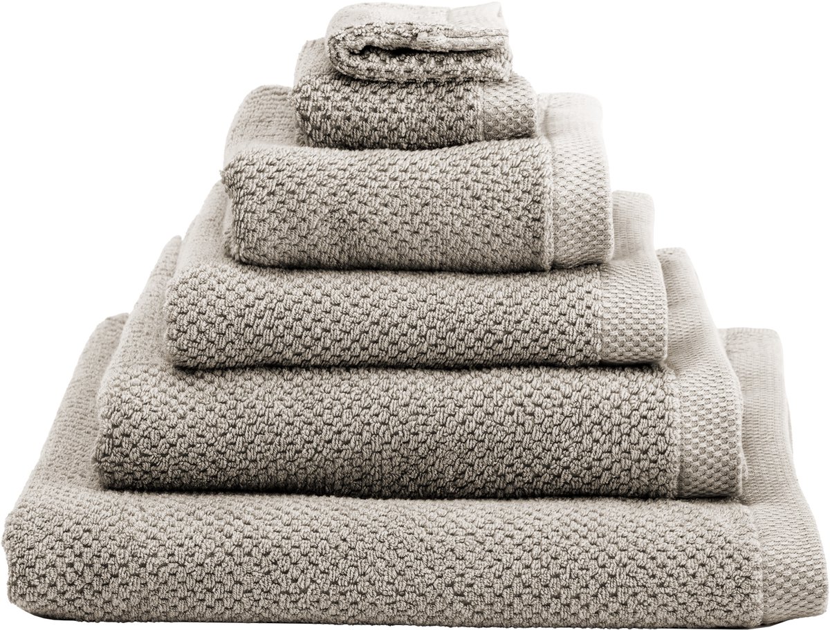 Heckettlane Handdoekenset Grant - Hotelkwaliteit Handdoek van 100% Katoen - 50x100 cm - Badhanddoek 2 Stuks - Taupe