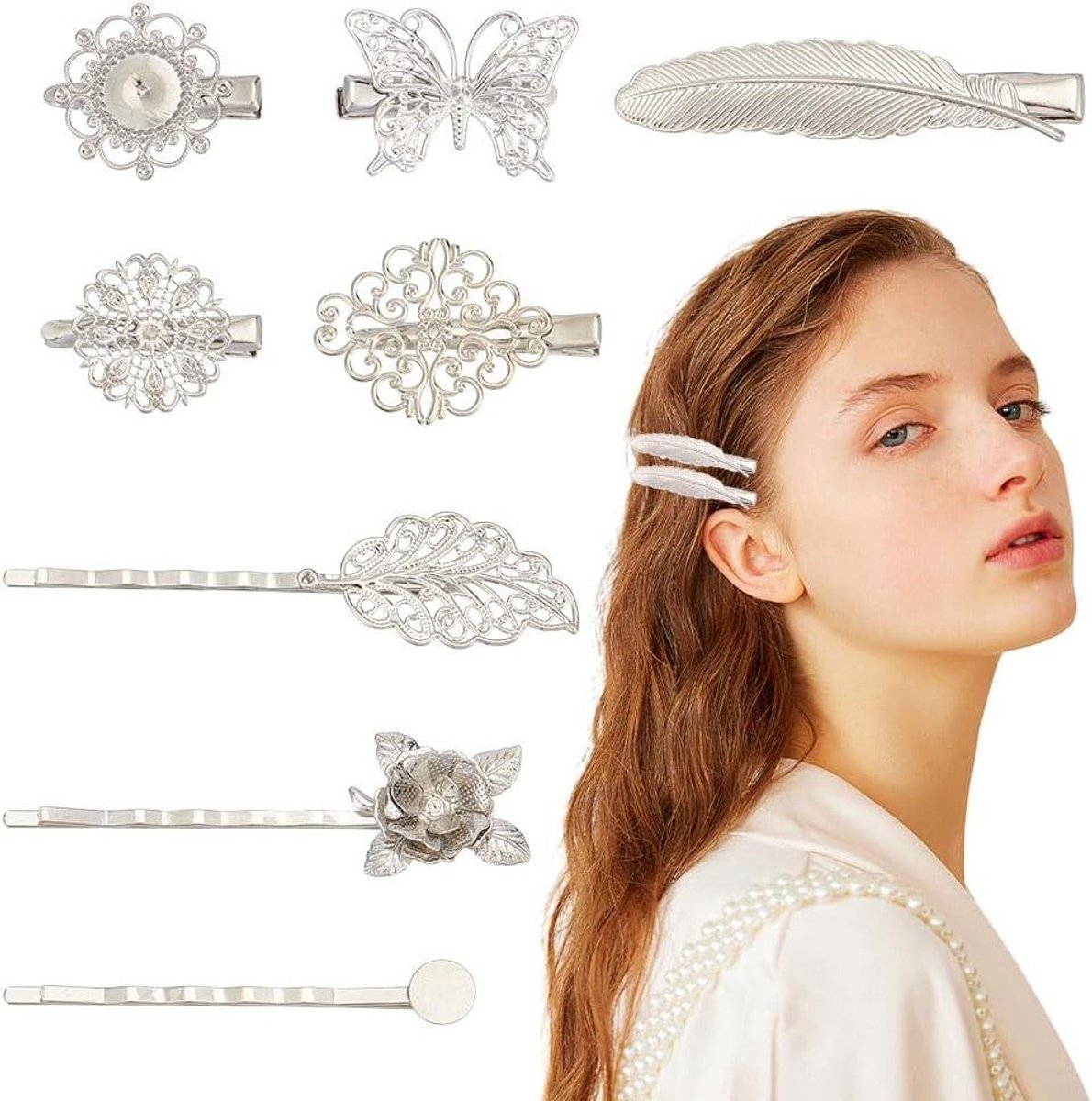 Cosensi - Haarspelden Set Vintage Stijlen voor DIY Sieraden - 16 Stuks