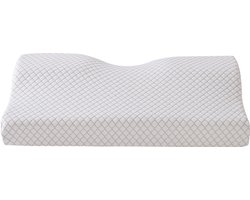 Memory foam kussen, cervicale ondersteuningskussen, zijslaapkussen, 50x30x10 cm, memory foam hoofdkussen
