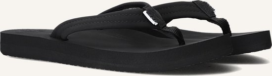 Zwarte Reef slipper met dikke zool, close-up