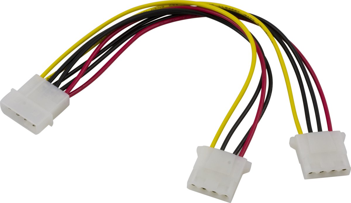 DELTACO DEL-114, Intern Y kabel voor 2 stuks 5.25 " CD-ROM stations.