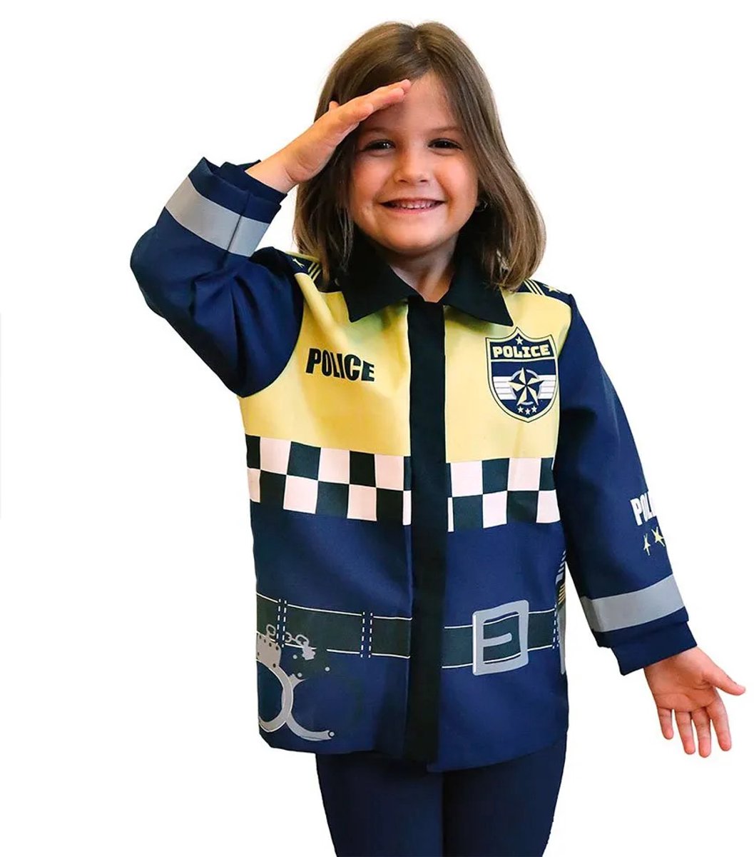 Politiejas met Lange Mouw - DeQube - Verkleedkleding Politie — afbeelding 3