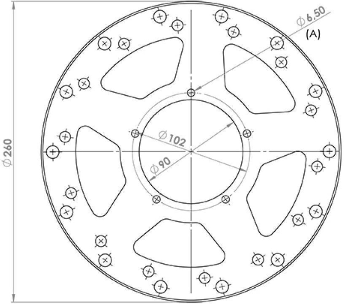 Disque de frein AV NG pour moto Beta 50 RR motard 2015-2020 Ø260mm 7283661 Neuf