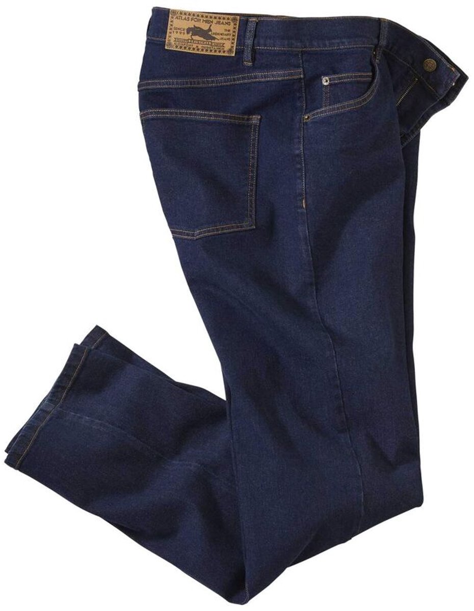 ATLAS FOR MEN - Donkerblauwe stretchjeans - Heren - Verkrijgbaar in grote maten - W36