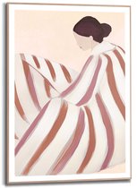 Peinture Figure Rayée 70x50 cm