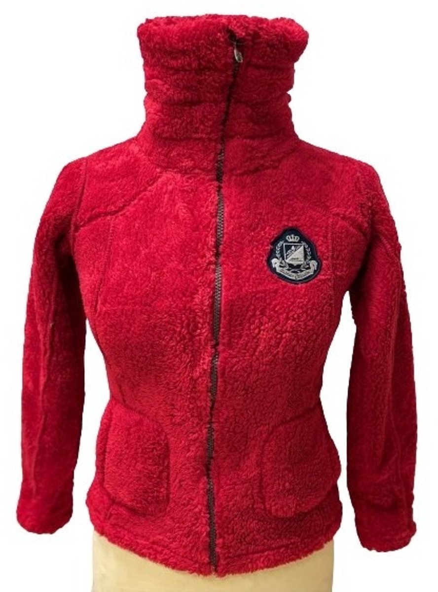 Fleecejack voor meisjes Peak Mountain sherpaGasana Rood