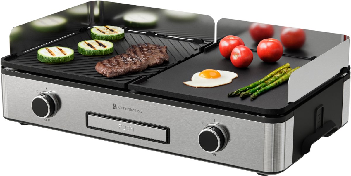 KitchenBrothers Elektrische Grillplaat 2400W
