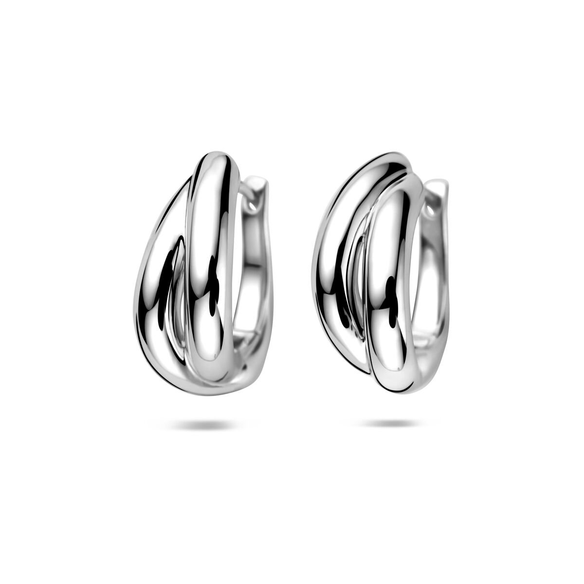 Zilveren gerhodineerde klapoorringen 20 mm - 1339804