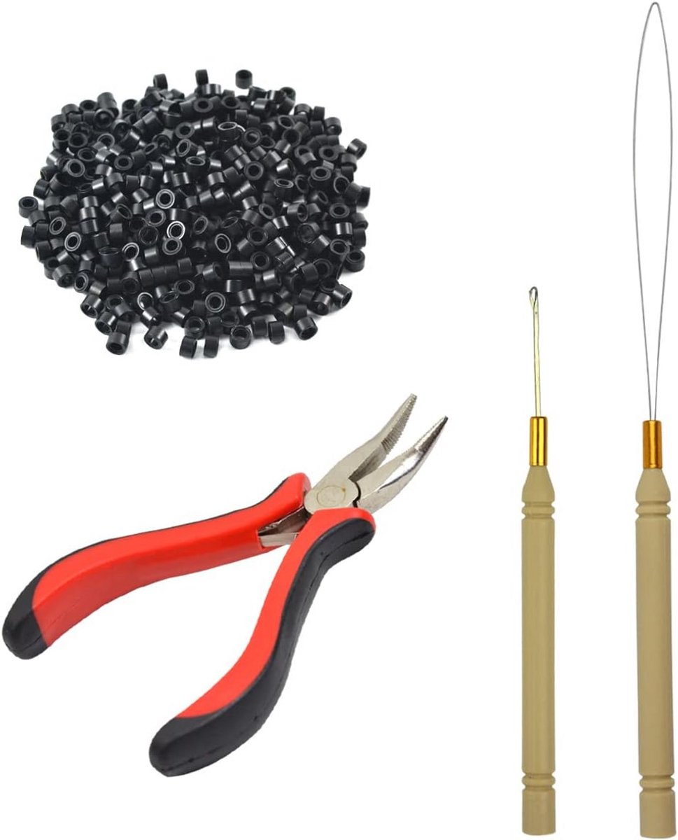 Haarverlengingsset met Microring en Haartang - Compleet met 500 Microringen