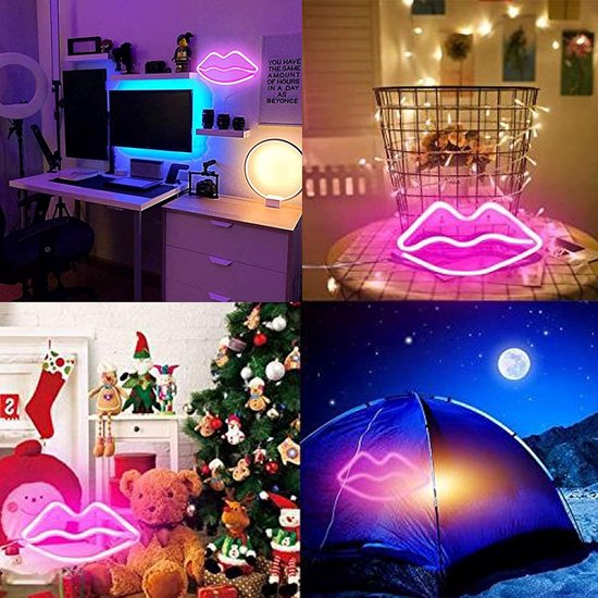 Neon Licht 3D Muur Decoratie Lamp - LED Verlichting voor Slaapkamer en Feestdecoratie — afbeelding 5