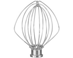 Kantelbare mengkop Geschikt voor KitchenAid staande mixers, roestvrijstalen custardmixer, meelmixer, cakemixer en mayonaisemixer (vervangingsonderdeel K45WW)