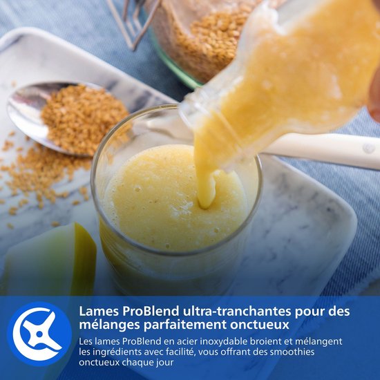 Blender - PHILIPS - HR2670/00 - 350 W - 0,8 L - Zwart van Merkloos — afbeelding 3