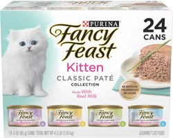 Natte Kitten Voedsel Variety Pack met Ocean Whitefish, Kalkoen, Kip en Zalm - 24 x 3 oz