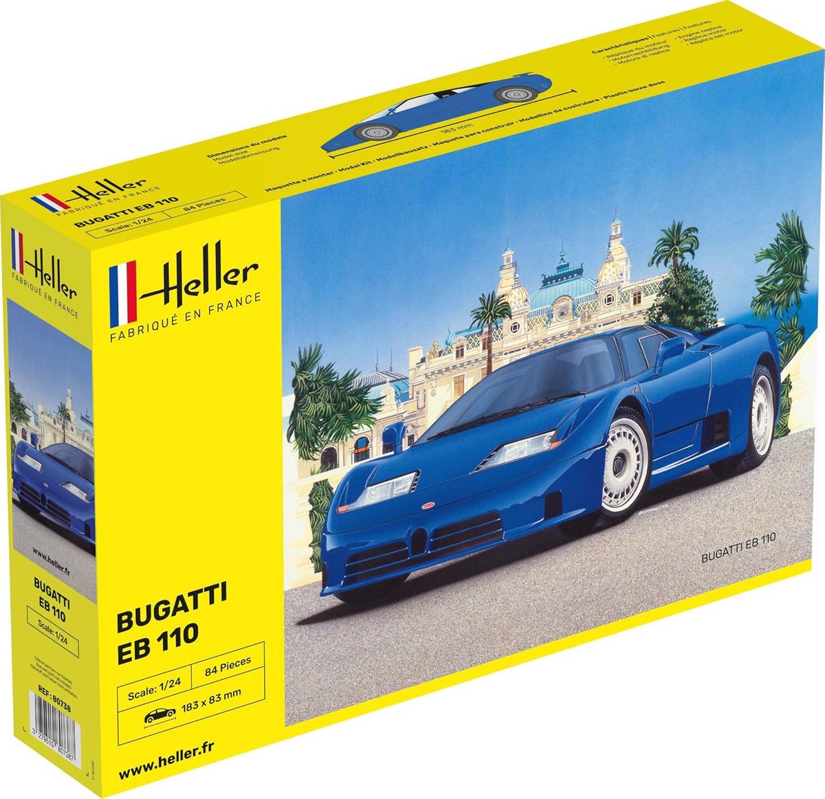 Modelauto Bugatti EB 110 Schaalmodel 1:24 Kunststof