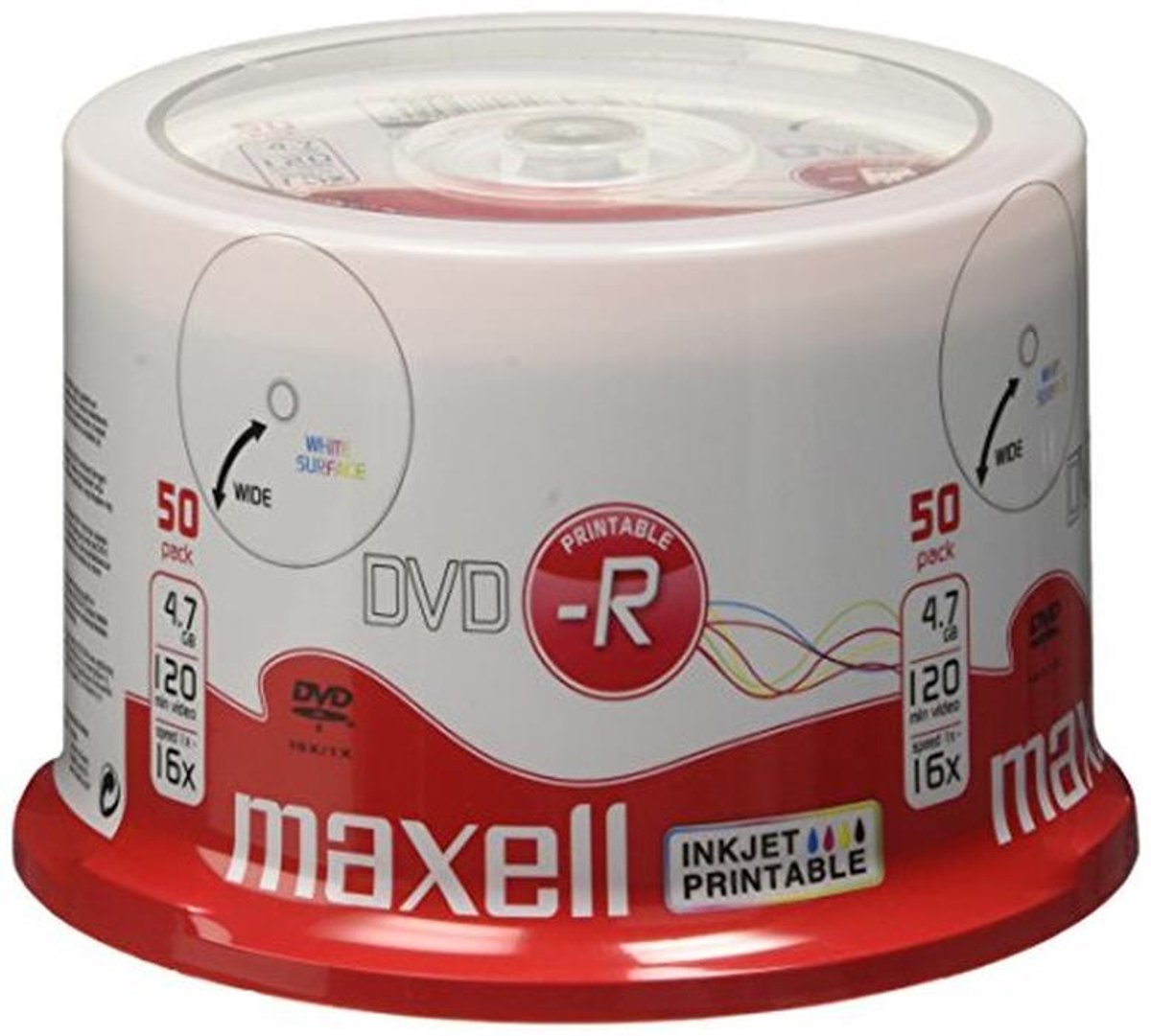 50 DVD-R Schijven 4,7 GB 16x - Cake