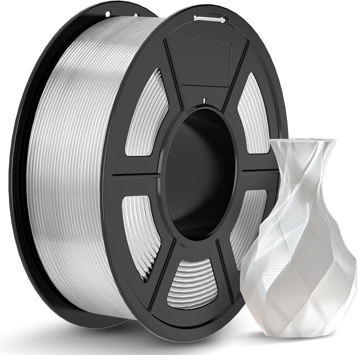 Transparant PLA-filament 1,75 mm voor 3D-printers - 1 kg met hoge maatnauwkeurigheid