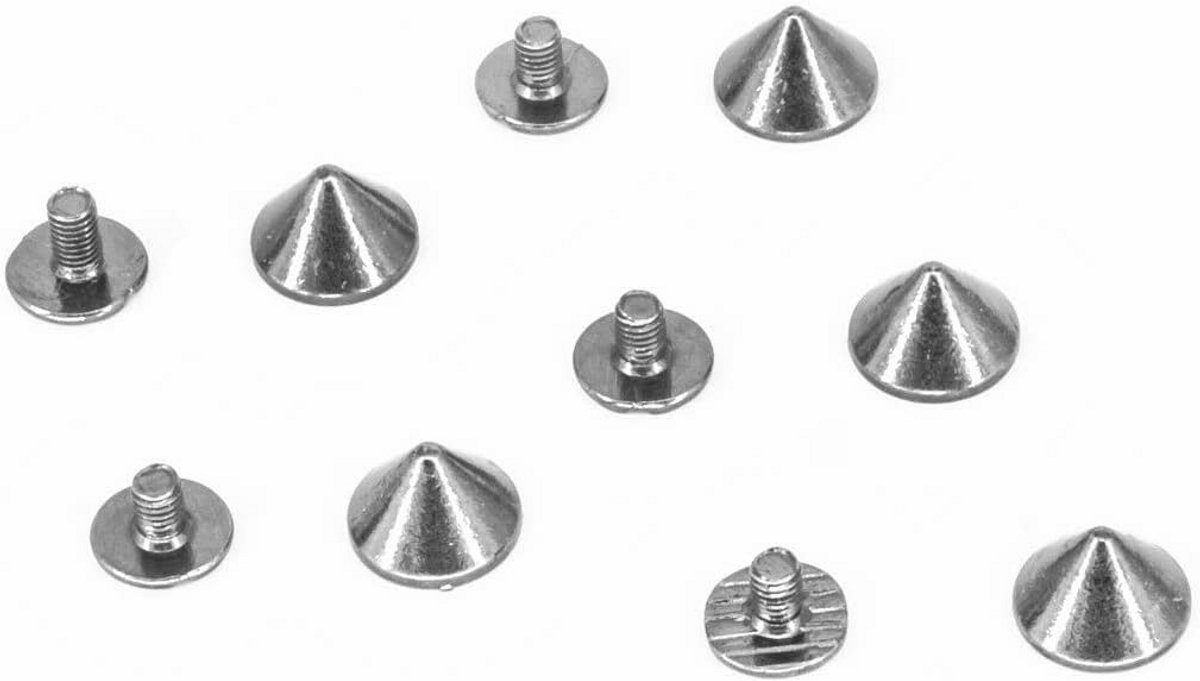 Punk Spike Cone Schroef Back Studs Klinknagels 9.5mm x 6mm voor Modeaccessoires