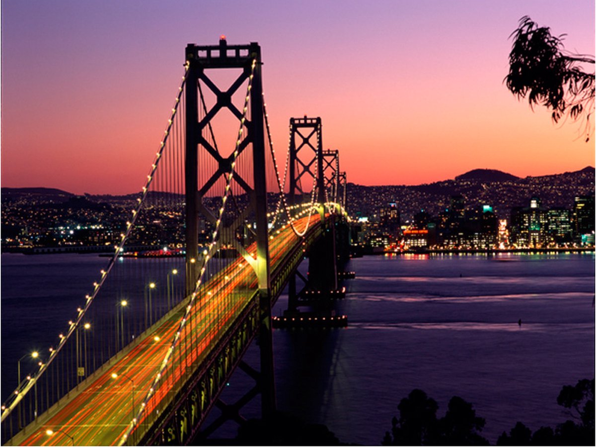Fotobehang - Charming evening in San Francisco.
