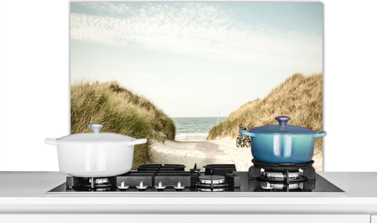 Spatscherm - Duin - Strand - Zee - Natuur - Zand - Spatwand - 80x55 cm - Spatwand