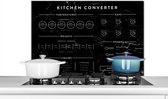 Spatscherm keuken 90x60 cm - Kookplaat achterwand Keuken - Marmer print - Handleiding - Muurbeschermer - Spatwand fornuis - Hoogwaardig aluminium