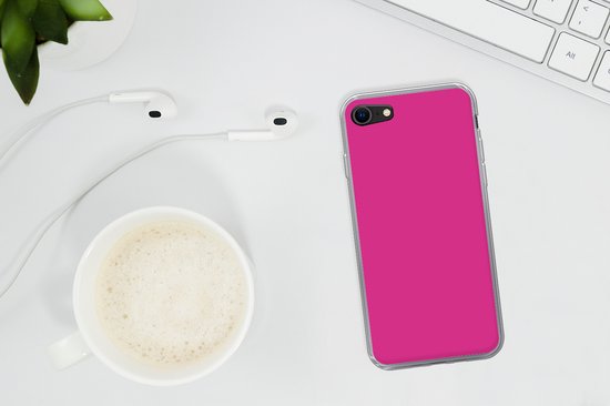 Coque iPhone 8 - Fuchsia - Fluo - Couleurs - Coque de téléphone en Siliconen