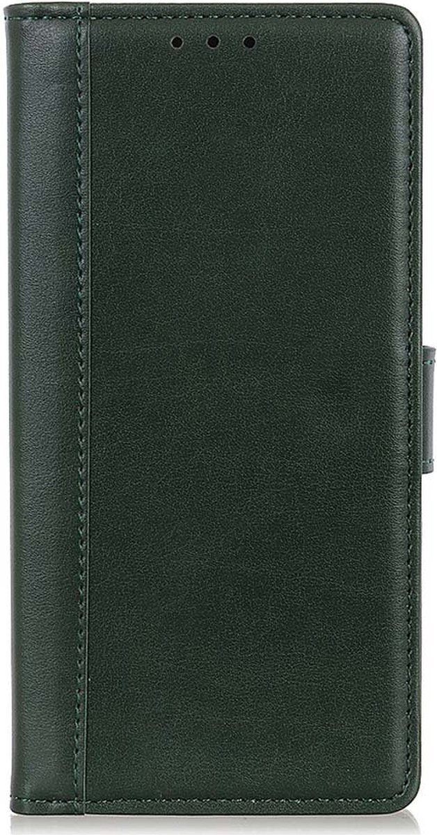 Shop4 - Oppo Find X5 Lite Hoesje - Wallet Case met Pasjeshouder Grain Groen